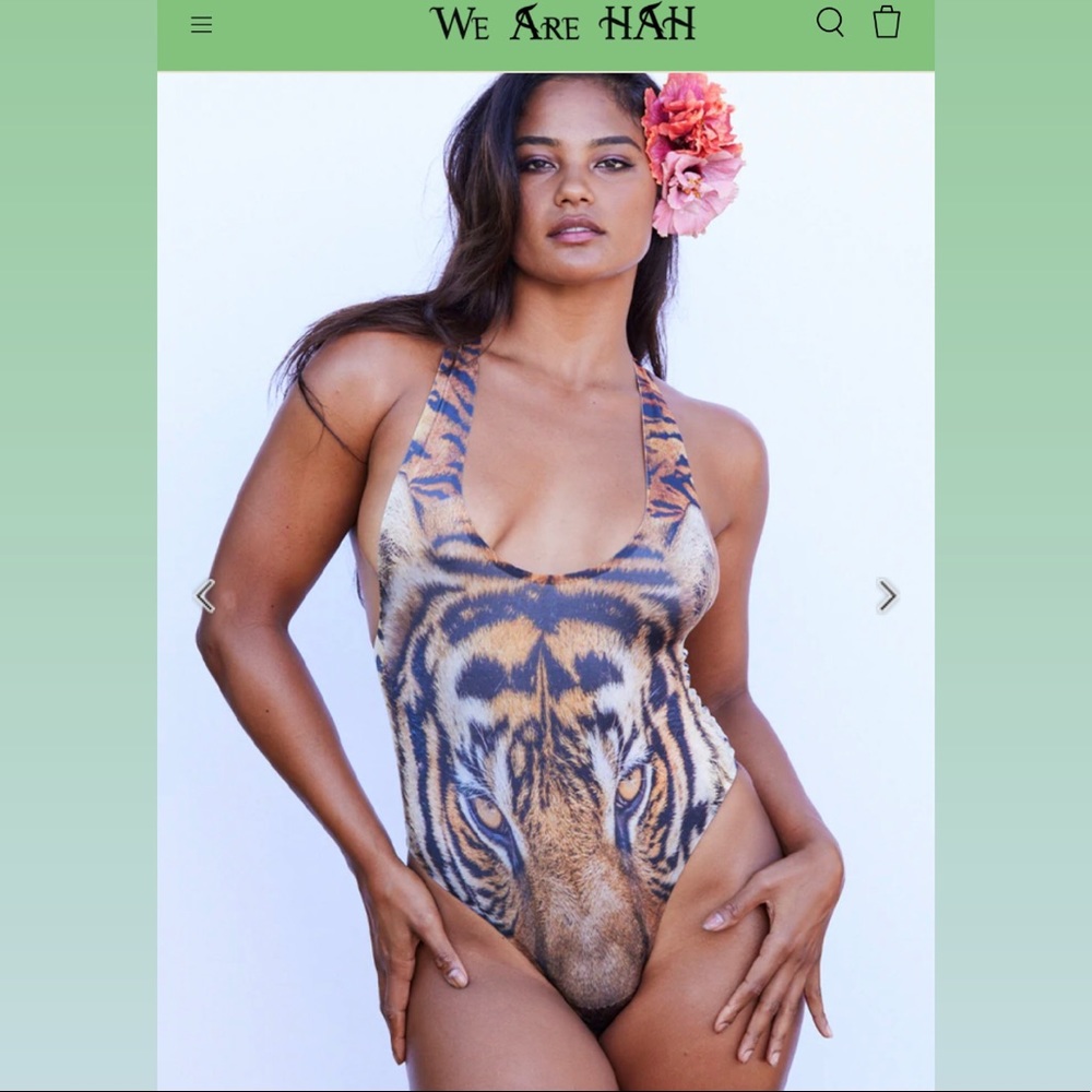 NWT!! We Are HAH Straight Up Bodysuit in Eye of the Tiger print